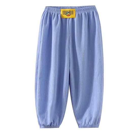 【49.9元任选二件】小黄鸭儿童防蚊裤夏2025新款男女童冰丝束脚裤薄宝宝外穿透气空调灯笼裤 商品图4