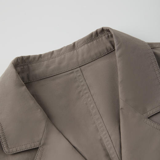 ROMI STUDIO极简老钱风 皮马棉砂洗廓形纯棉薄西装外套RWCSWG2026 商品图2