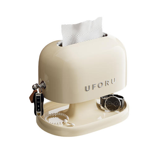 「新品！家居质感升级✨弹簧升降纸巾盒，收纳美学新选择！」纸巾盒高级感 客厅茶几首饰收纳盒 卫生间大容量弹簧升降创意抽纸盒 商品图2