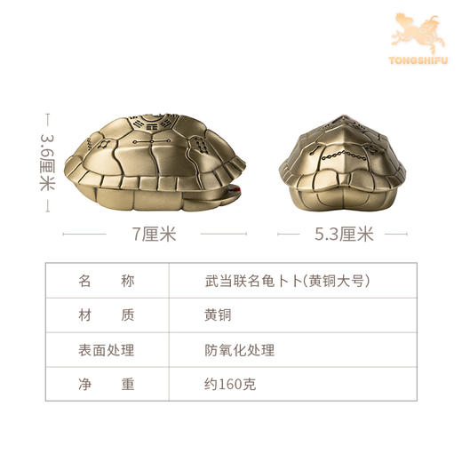 铜师傅《武当联名龟卜卜》客厅龟壳铜摆件 家居装饰把玩手把件 商品图5