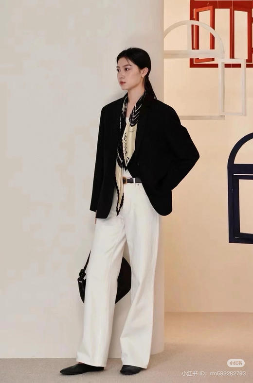 55-1 小禾 独家圆正 25春夏  中高腰 超柔水洗 阔腿牛仔裤 我穿29码 商品图7