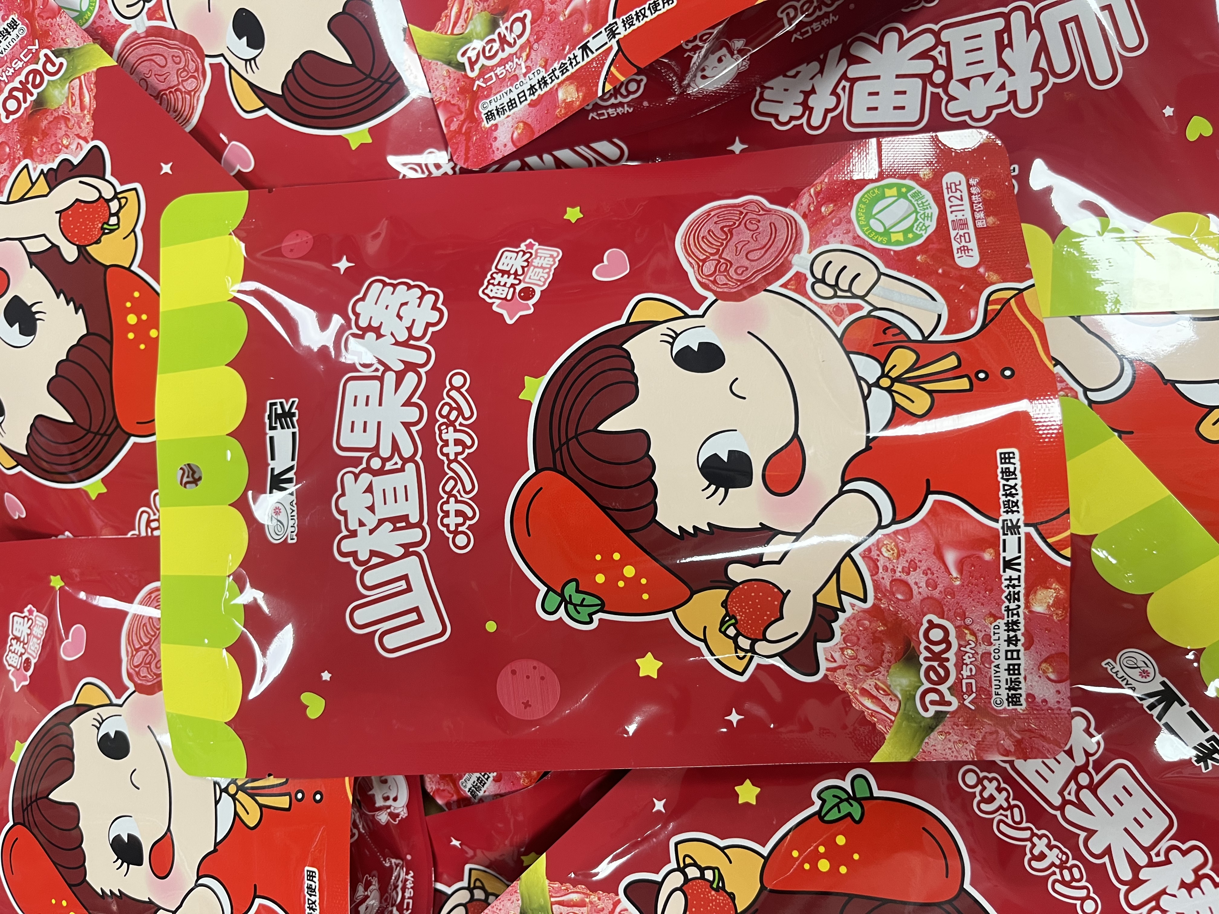 不二家山楂果棒112克   6934804415125