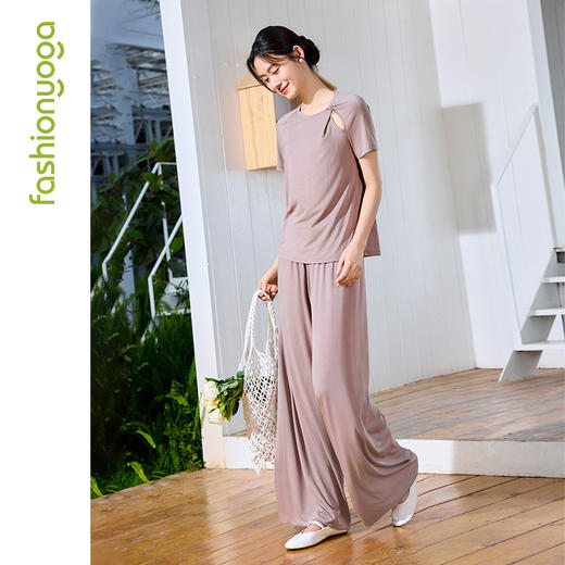 凡圣瑜伽莫代尔阔腿长裤F15919 商品图8