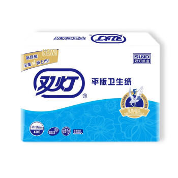 双灯平板卫生纸 368张/包12包厕纸(整箱) /家庭清洁/纸品 /清洁纸品 /其它纸品/湿巾 商品图1
