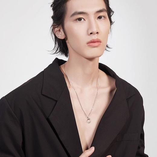 【明星同款】【莫比乌斯系列】单环粗中性风项链男女同款轻奢高级感 商品图2