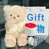 【晚安熊玩偶玫瑰永生花束】抱抱桶生日礼物 送女生女朋友闺蜜520礼物 商品缩略图6