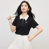 【初夏新品】熙世界学院风半拉链撞色POLO领T恤女设计感短袖正肩上衣2025夏季 商品缩略图3