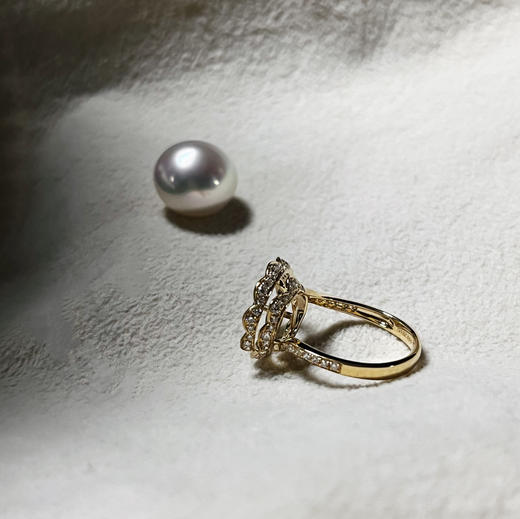 ONLY系列 18K镶钻石和南洋珍珠 戒指 商品图4