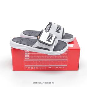 彪马Puma Popcat Slide系列夏季一字魔术贴可调节休闲百搭运动潮流沙滩拖鞋