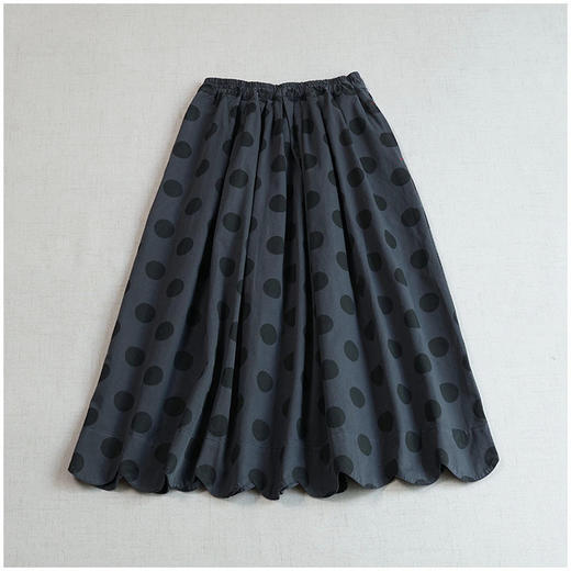 春秋百搭波点印花棉复古大摆半身裙！2025日系文艺显瘦中长款A字裙女款！ 商品图3