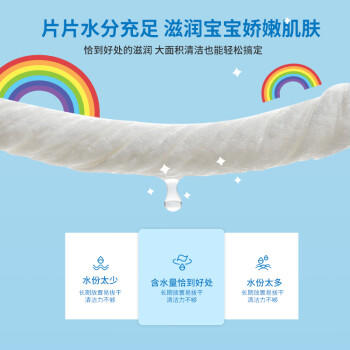 粒米婴儿手口湿巾90抽*4包 母婴宝宝棉柔湿巾儿童湿纸巾擦脸湿巾 /家庭清洁/纸品 /清洁纸品 /湿巾 商品图1