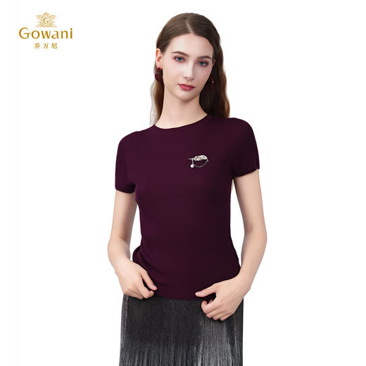 【多色可选】乔万尼2025新品显瘦百搭舒适针织上衣EZ2M123 商品图3