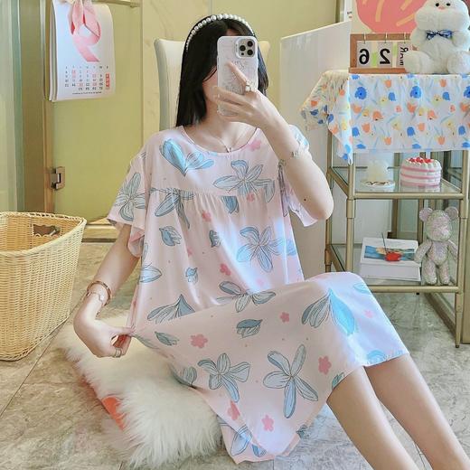 【棉绸睡衣！享受睡眠】棉绸睡裙女春秋夏薄款睡衣韩版甜美少女网红直播爆款家居外穿裙子。ry 商品图7
