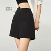 OLrain欧芮儿黑色不规则腰头短裤女夏2025新款气质百搭显瘦休闲裤 商品缩略图1