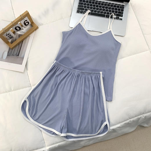 【GZ】无忧购冰丝螺纹吊带短裤套装家居服620（截单后7天发货) 商品图14