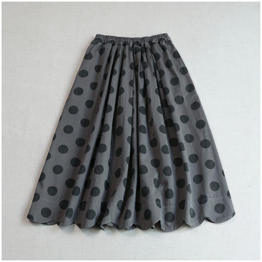 春秋百搭波点印花棉复古大摆半身裙！2025日系文艺显瘦中长款A字裙女款！ 商品图2