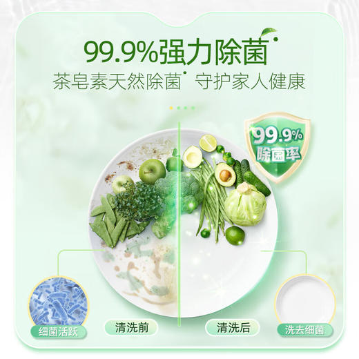立白 茶籽洗洁精5.8斤 A类去污洁净99%除菌去油快不伤手洗涤灵洗碗液 商品图4