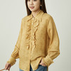 「K」洛诗琳04032法式优雅衬衫2025夏季新款设计感木耳边拼接衬衫5009 商品缩略图1