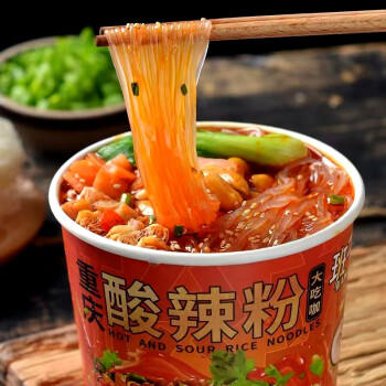 班干部红金酸辣粉圆粉190g*6桶重庆酸辣粉红薯粉丝桶装冲泡方便面整箱 /粮油调味 /方便食品 /酸辣粉 商品图4