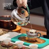 臻宝堂银壶999纯银烧水壶纯手工篱园双兔茶壶足银茶具大漆把中式篱园瑞兔壶1000ml 商品缩略图3