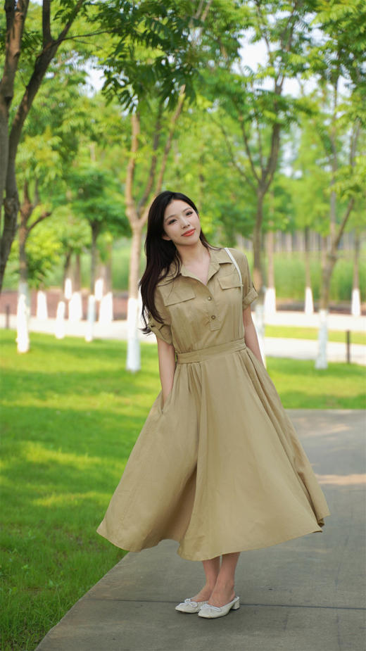 M2 臣禾	【书香衬衫裙】亚麻棉连衣裙	JZ252020115 商品图2