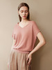 【棉丝麻混纺针织上衣】25年夏季新品女士V领短袖上衣薄款舒适毛衣 商品缩略图5