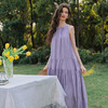 OLrain欧芮儿紫色无袖长款度假连衣裙女夏季2025新款宽松绝美长裙 商品缩略图2