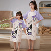 【可外穿的亲子家居服】夏季短袖睡裙薄款甜美卡通韩版中大童母女款睡裙休闲可外穿家居服。ry 商品缩略图0