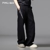 PINLI品立2025春季新款男士宽松撞色拼接直筒休闲长裤B252117078 商品缩略图2