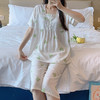 【软糯舒适】睡衣女款夏季棉绸透气短袖短裤新款夏天薄款少女家居服套装。ry 商品缩略图1