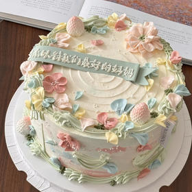 温柔小花母亲节蛋糕