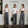 OLrain欧芮儿灰色宽松休闲裤女夏季2025新款高腰显瘦阔腿裤直筒裤 商品缩略图1