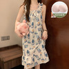 【居家就该想你所想】夏季带胸垫可拆卸吊带睡裙薄款甜美仙女风梭织泡泡棉可外穿家居服。ry 商品缩略图1
