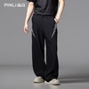 PINLI品立2025春季新款男士宽松撞色拼接直筒休闲长裤B252117078 商品缩略图0