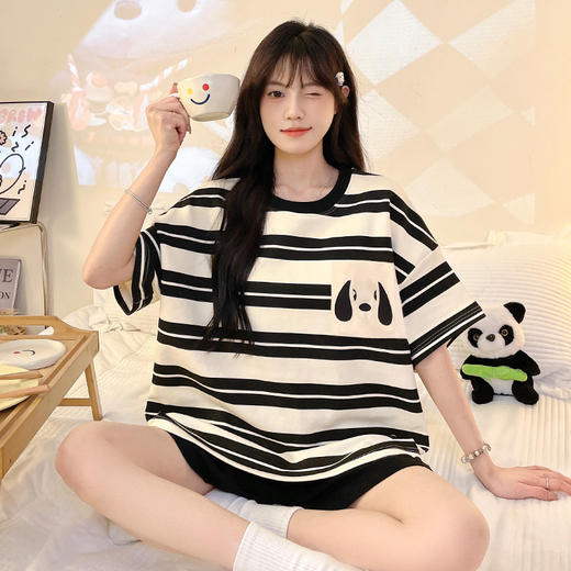 【甜美家居服！拿捏少女心】夏季短袖睡衣女士新款套装胖mm大码200斤可爱韩版卡通家居服。ry 商品图0