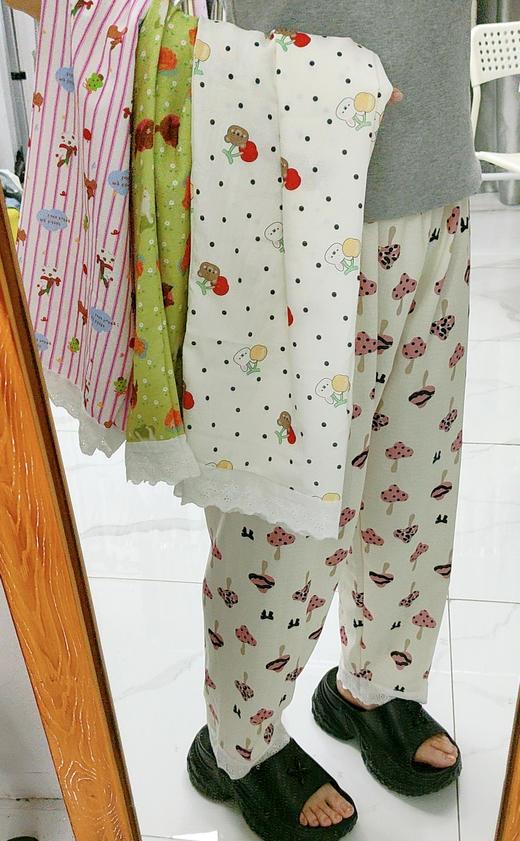 【YW】无忧购35元2件云朵棉卡通印花蕾丝花边居家遛弯长裤短裤(截单后7天发货) 商品图10