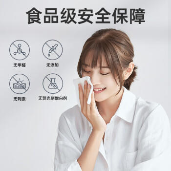 FulCotton棉柔世家珍珠纹洗脸巾绵柔巾80抽*6包一次性洗脸洁面巾加厚擦脸巾 /家庭清洁/纸品 /清洁纸品 /洗脸巾 商品图1