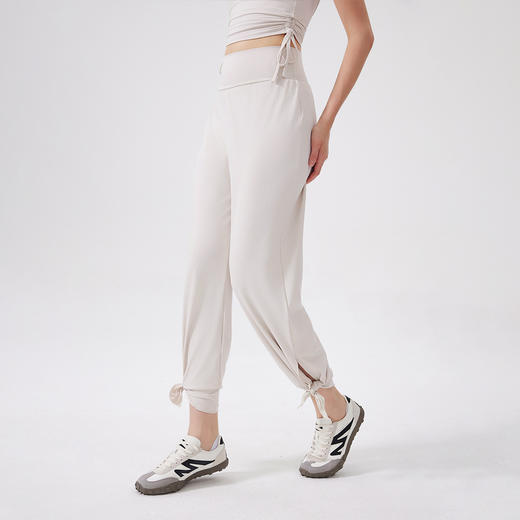 跃牌【禅语梵心】新款高腰收腹束脚裤运动宽松直筒裤女速干跑步健身裤CK3255 商品图2