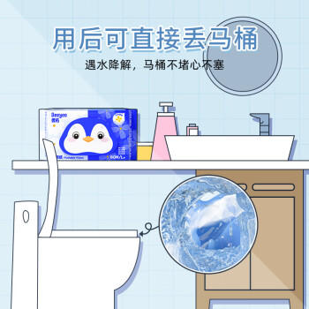 德佑湿厕纸家庭装80抽*6包 湿厕卫生纸厕纸洁厕湿纸巾 可搭配卷纸使用 /家庭清洁/纸品 /清洁纸品 /湿厕纸 商品图6