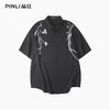 PINLI品立2025夏季新款方领植物花卉刺绣短袖衬衫衬衣男士上衣潮B252113058 商品缩略图3