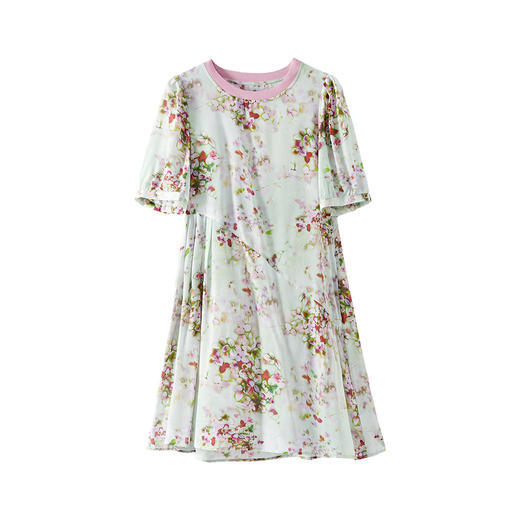 丁摩  夏季女裝新款小个子桑蚕丝碎花裙子法式连衣裙夏季5ZF-69507 商品图4