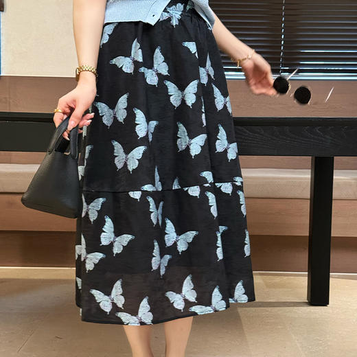 【预售7天】良木礼天丝蝴蝶半裙（2185715） 商品图3