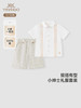 英氏婴儿衣服夏季儿童礼服套装短袖透气纯棉上衣裤子YRABJ2R011A 商品缩略图0