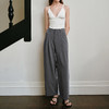 OLrain欧芮儿灰色宽松休闲裤女夏季2025新款高腰显瘦阔腿裤直筒裤 商品缩略图3
