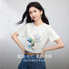 【初夏新品】熙世界休闲文艺风印花T恤女短袖圆领宽松减龄体恤上衣2025夏新款 商品缩略图1