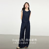 【初夏新品】熙世界高级感仿天丝牛仔套装女夏季通勤复古无袖上衣阔腿裤两件套 商品缩略图3