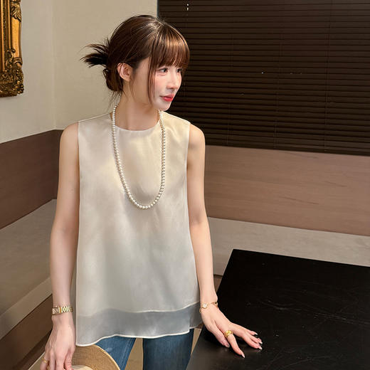 【部分现货】良木礼真丝欧根纱上衣（194567） 商品图0