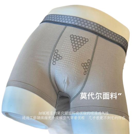 新品【裸感穿着，舒适爆棚】🍌男士内裤界天花板！莫代尔蜂窝设计，轻薄无痕，抑菌亲肤💨每一秒都像在云端✨高定礼盒装，[520送男朋友的满分选择✔] 商品图4