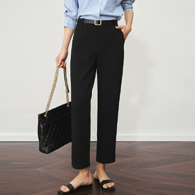 OLrain欧芮儿直筒烟管西装9分裤女夏季2025新款通勤百搭显腿长裤