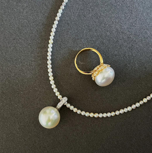 ONLY系列 18K镶钻石和南洋珍珠 戒指 商品图2